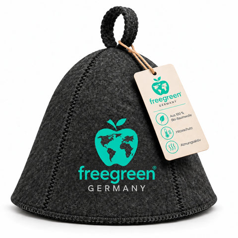 freegreen Saunahut in Anthrazit